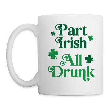 En partie irlandais, tout ivre - Mug blanc - blanc - Gauche