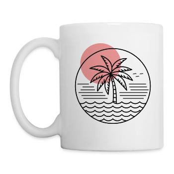 Palm Tree Circle - Mug - white - Left