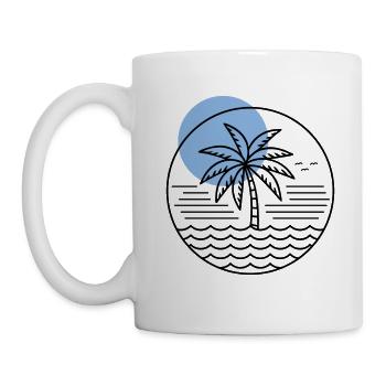 Palm Tree Circle - Mug - white - Left