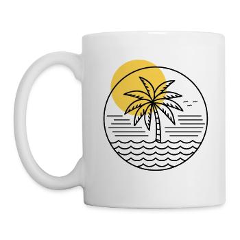 Palm Tree Circle - Mug - white - Left