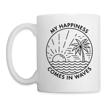 Mon bonheur vient par vagues - Mug blanc - blanc - Gauche