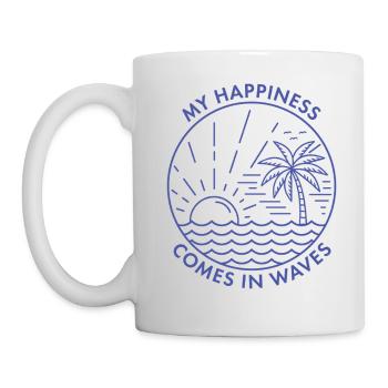Mon bonheur vient par vagues - Mug blanc - blanc - Gauche