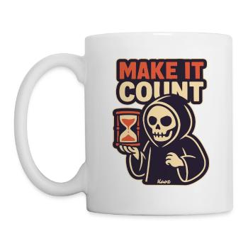 Faucheuse avec sablier : Faites-en quelque chose - Mug blanc - blanc - Gauche