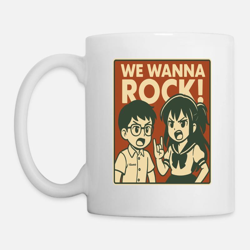 Kinder wollen auch mal rocken - Tasse - Weiß