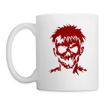 Dark Shadow Zombie with Blank Stare - Mug - white - Left