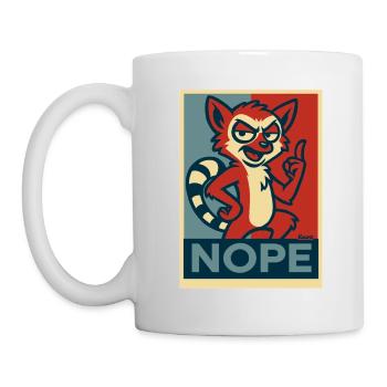 Vilain lémurien : Non - Mug blanc - blanc - Gauche