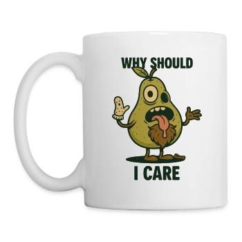 Verrückte Birne mit Socke und null Interesse - Tasse - Weiß - Links