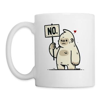 Funny Gorilla Monkey with No Sign Comic Style - Mug - white - Left