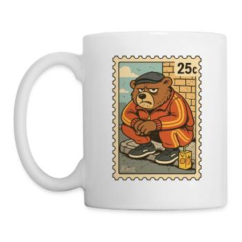 Stamp Grim Gopnik Ours en survêtement - Mug blanc - blanc - Gauche