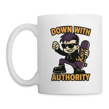 Comic-Skatepunk mit Sonnenbrille - Tasse - Weiß - Links