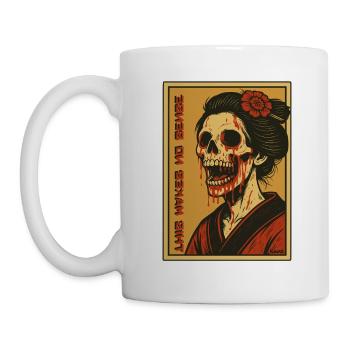 Cela n’a pas de sens : Geisha squelette avec kimono - Mug blanc - blanc - Gauche