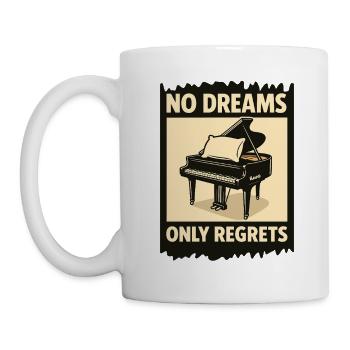 Piano grand piano with cushion - Mug - white - Left