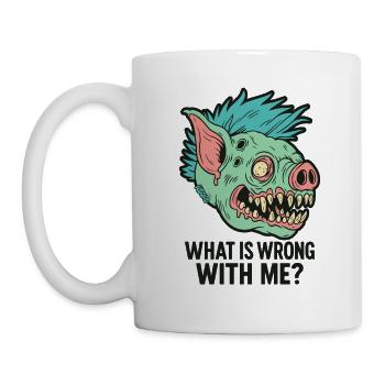 Punk Pigs Monster Head with Saying - Mug - white - Left
