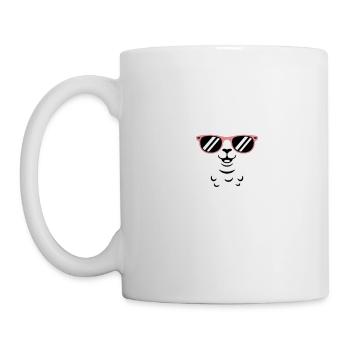 Llama with sunglasses and saying - Mug - white - Left