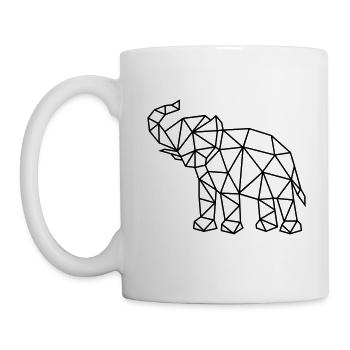 Elephant | polygones - Mug blanc - blanc - Gauche