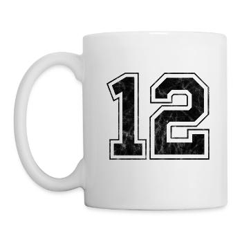 Anzahl 12 - Tasse - Weiß - Links