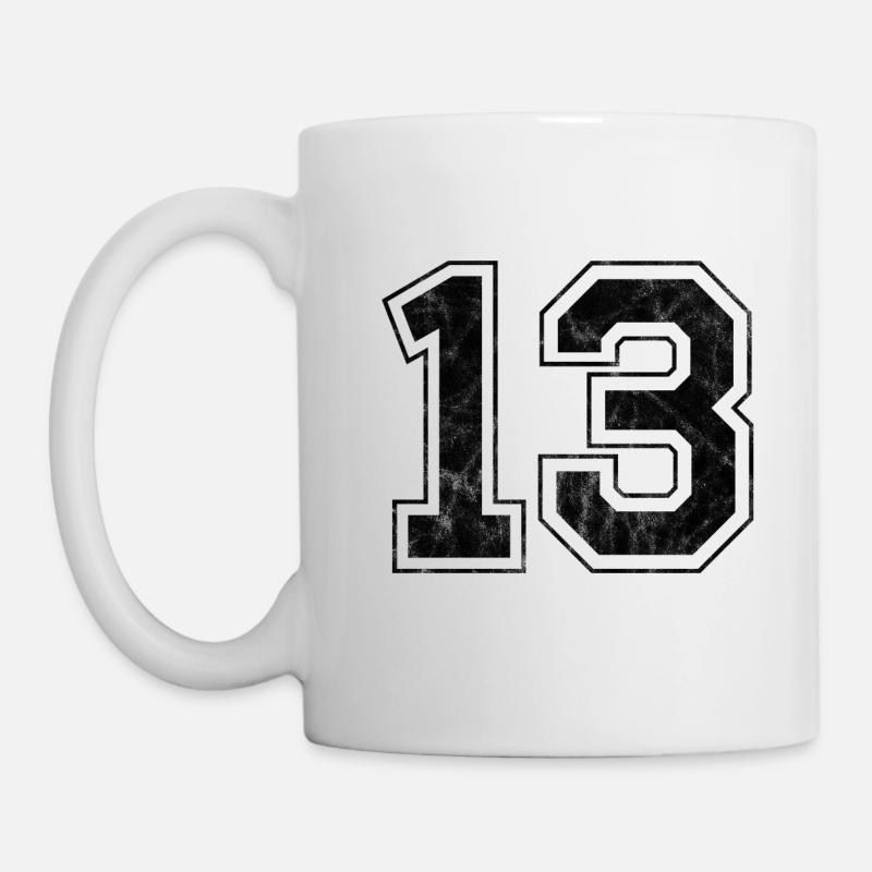 Numéro 13 - Mug blanc - blanc