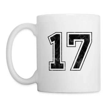 Anzahl 17 - Tasse - Weiß - Links