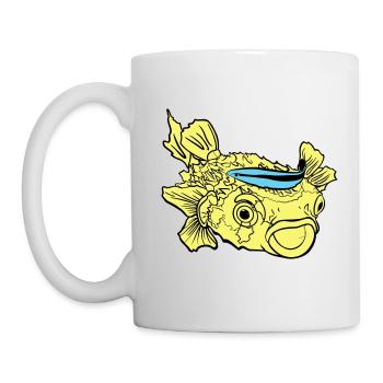 Hedgehog Fish Puffer Fish Cleaner Wrasse - Mug - white - Left