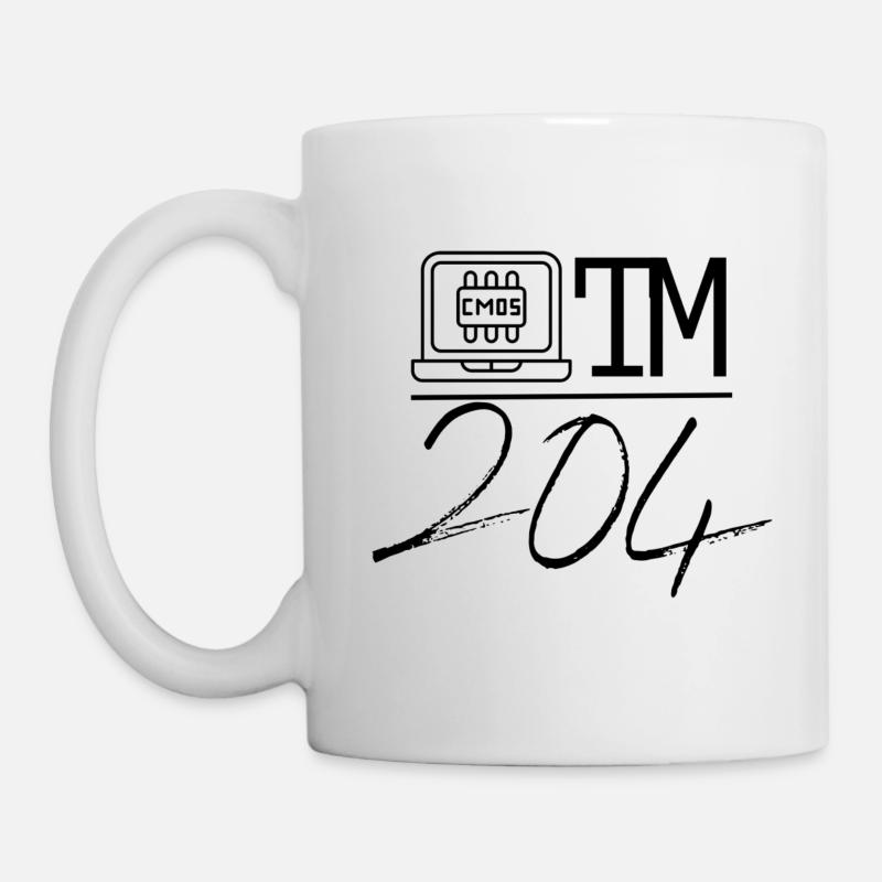 TM-204 noir - Mug blanc - blanc