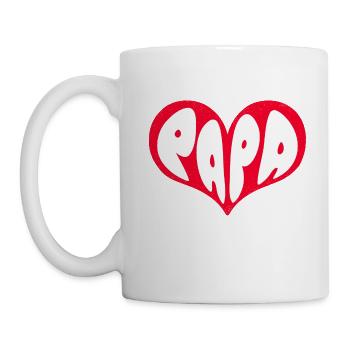 Heart daddy love Father's Day - Mug - white - Left