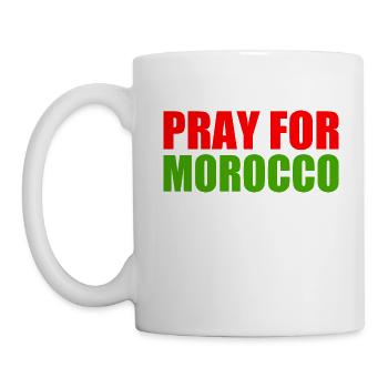 Pray for morocco - Tasse - Weiß - Links