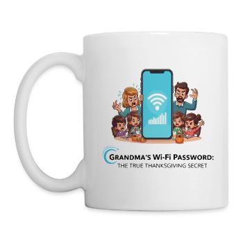 Grandma's Wi-Fi password - Mug - white - Left