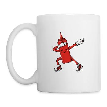 Dabbing Ketchup Tomato Paradeiser Dab Sauce Funny - Mug - white - Left