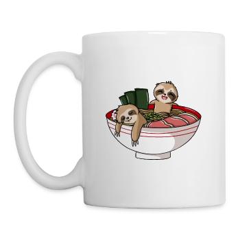 Ramen de nouilles paresseux soupe chinoise soupe de nouilles - Mug blanc - blanc - Gauche
