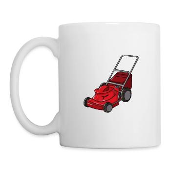 Lawn Mowing Lawn Mower Garden Gardener Lawn Tractor - Mug - white - Left