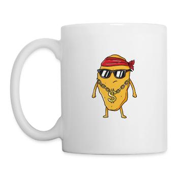 Chicken Nugget Nug Nuggs Fast Food Gangster Life - Tasse - Weiß - Links
