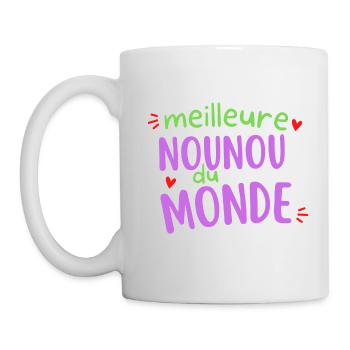 Meilleure Nounou Dun monde Cadeau Femme - Mug blanc - blanc - Gauche