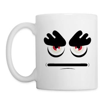 Monster-Gesicht - Tasse - Weiß - Links