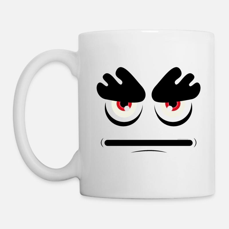 Visage de monstre - Mug blanc - blanc