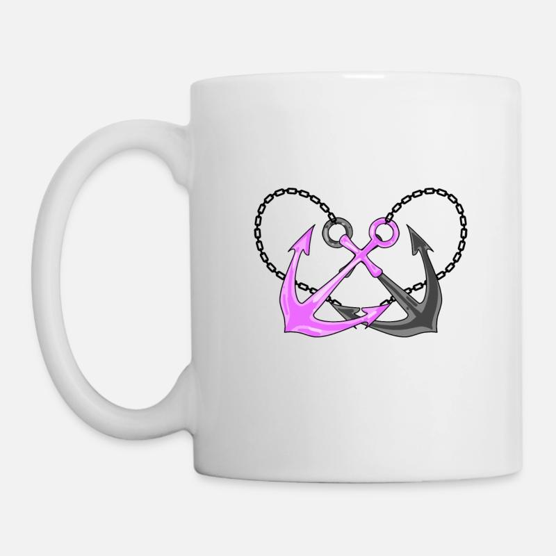 Deux ancrages - Mug blanc - blanc