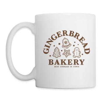 Weihnachten Gingerbread Bakery Lebkuchen Plätzchen - Tasse - Weiß - Links