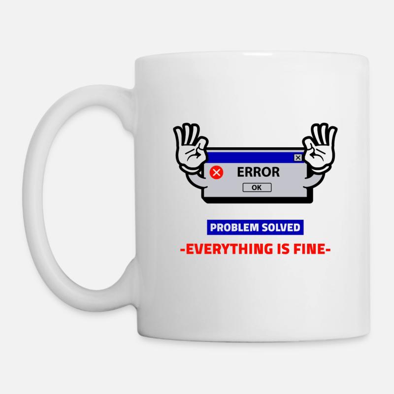 Fehlermeldung problem 2020 lustig witzig humor - Tasse - Weiß