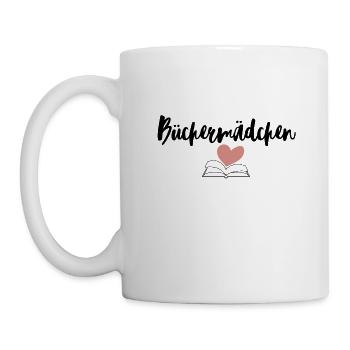 Büchermädchen - Tasse - Weiß - Links