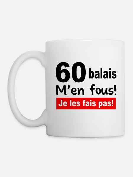 60 / 60 ans / anniversaire / t-shirt 60 ans - Mug blanc - blanc