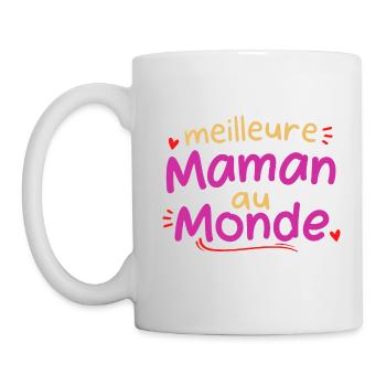Maman Cadeau Femme meilleure maman au monde - Mug blanc - blanc - Gauche