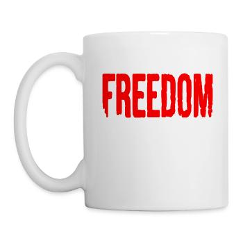 Freedom - Tasse - Weiß - Links