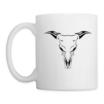 creepy cow skull - Mug - white - Left