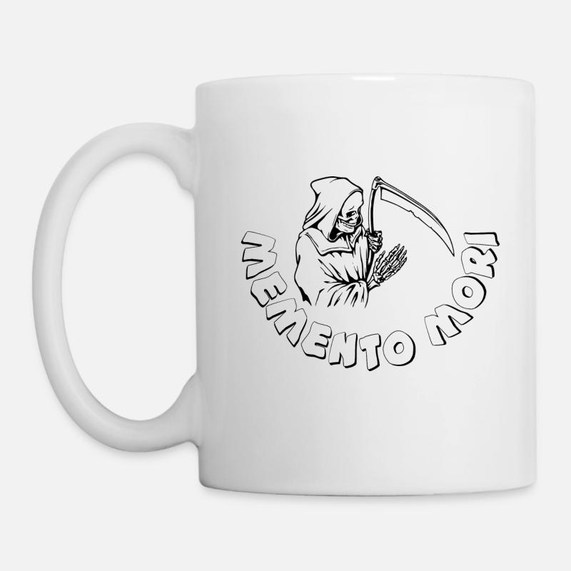 rappelez-vous que vous mourrez faucheuse latine - Mug blanc - blanc