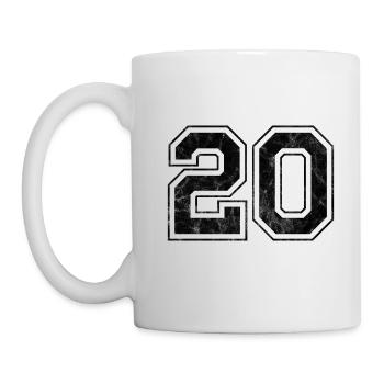 Anzahl 20 - Tasse - Weiß - Links