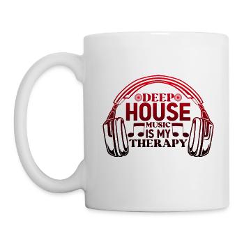 Deep House Music - Tasse - Weiß - Links