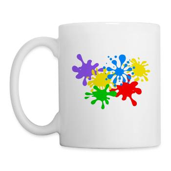 Splashes of paint blots paint splash painter artist - Mug - white - Left