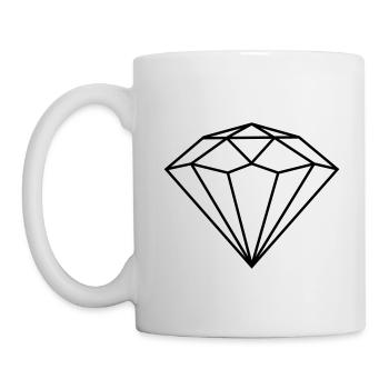 Diamant | polygones - Mug blanc - blanc - Gauche