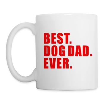 BEST DOG DAD EVER GIFT DOG DOGS PAPA GASSI - Mug - white - Left