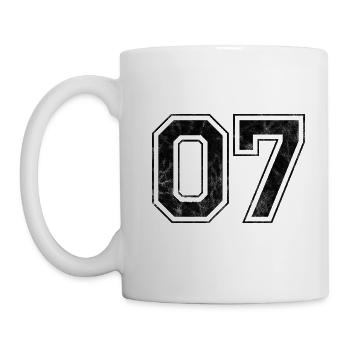 Anzahl 07 - Tasse - Weiß - Links