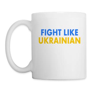 Fight like ukrainian - Mug blanc - blanc - Gauche